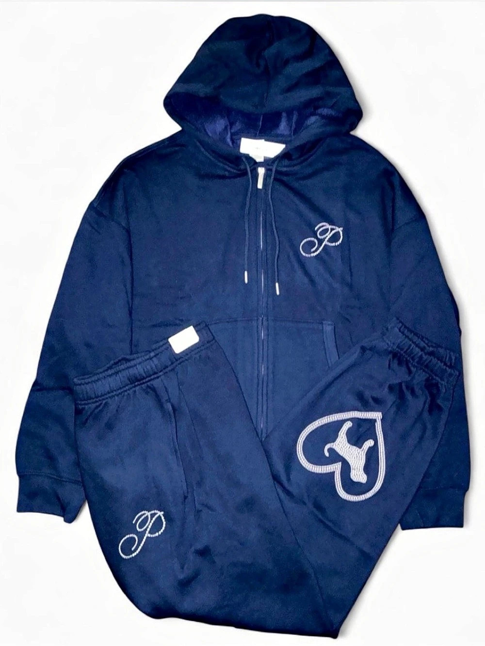 PINK Victoria's Secret Blue Hoodie & Jogger Set